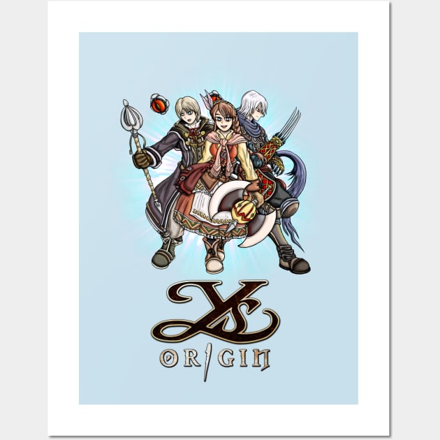 Ys Origin Heroes Wall Art by WarioPunk